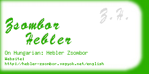 zsombor hebler business card